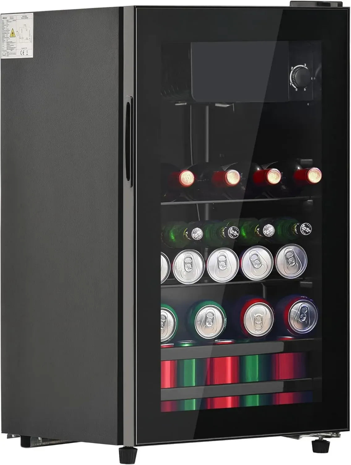 Frigorifero Compatto 76L con Congelatore, Ideale per Casa e Ufficio, Nero