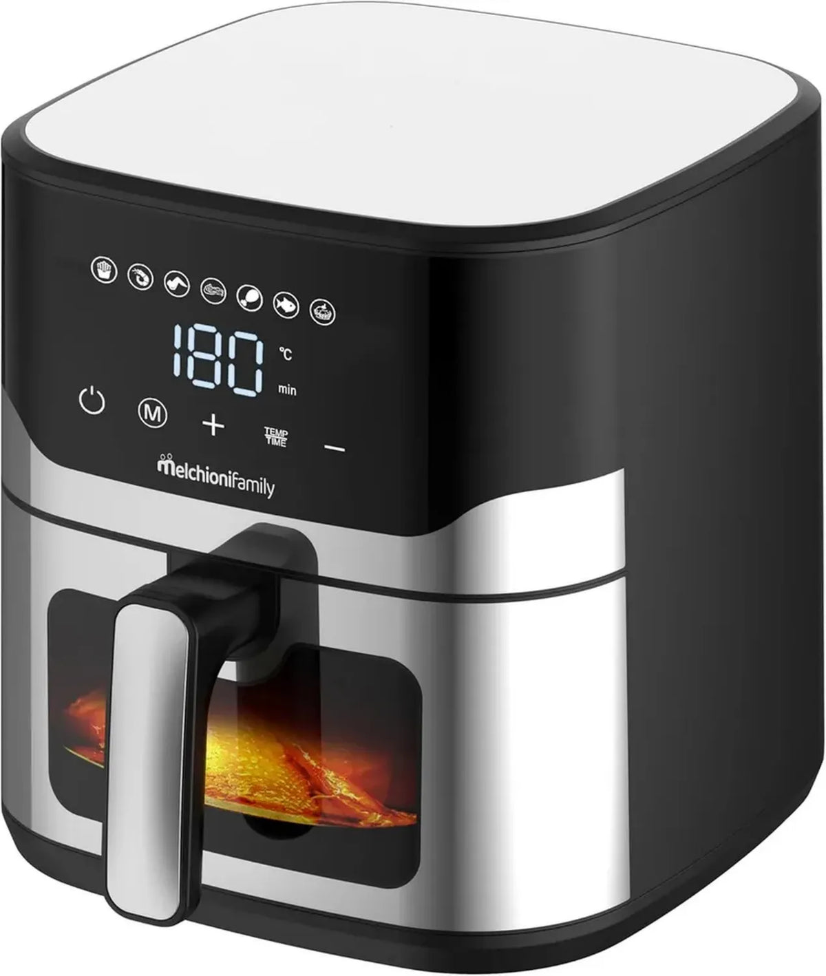 Friggitrice ad Aria 8L 2200W Melchioni con Timer e Cestello Removibile