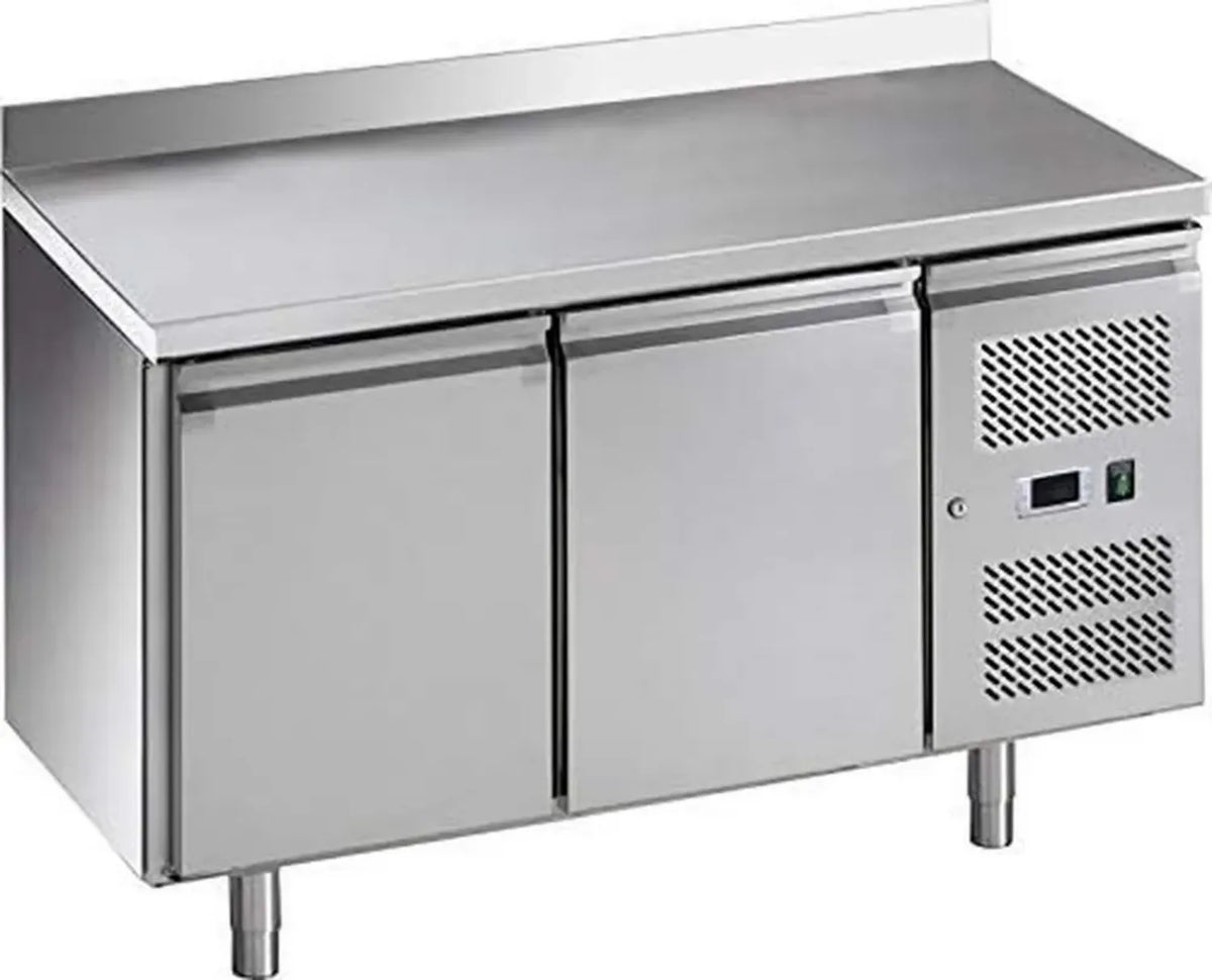 Banco Frigo Ventilato GN1/1 con Alzatina e Quattro Porte, Temperatura -2/+8°C