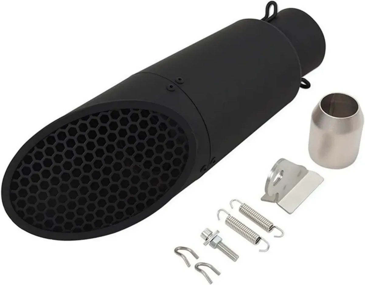 Impianto di Scarico Universale Moto 51 mm con Griglia per MT07, MT09, Z900, RC390, ZX4R, S1000RR