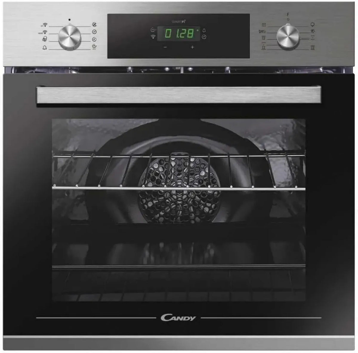 Candy - Forno Elettrico da Incasso 70L, Multifunzione Ventilato, Controllo WIFI, Inox